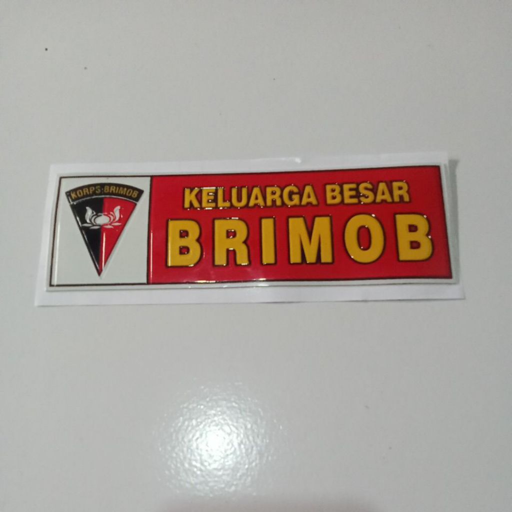 

stiker embos nopol keluarga besar brimob segitiga