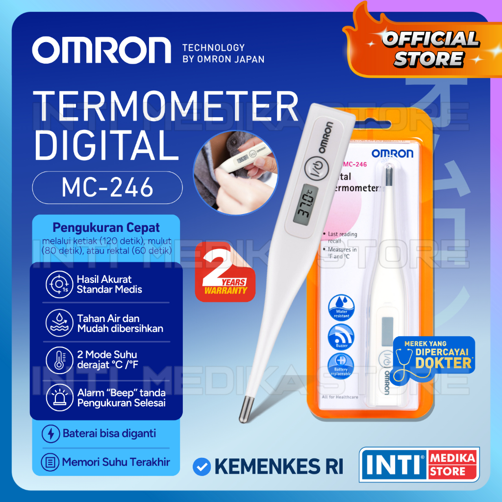 OMRON - Termometer Digital MC 246 | Termometer Omron | Thermometer