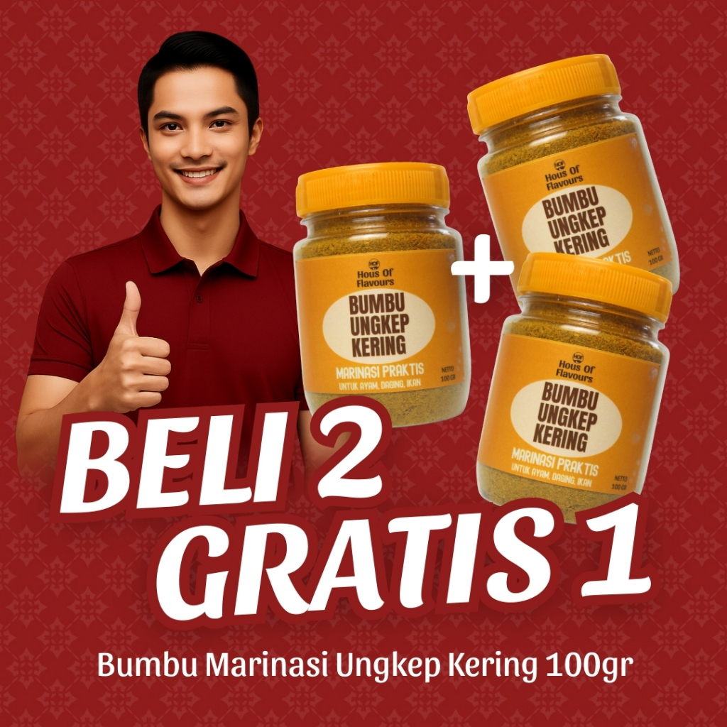 

PROMO BELI 2 GRATIS 1 BUMBU UNGKEP KERING 100gr By Hous Of Flavours