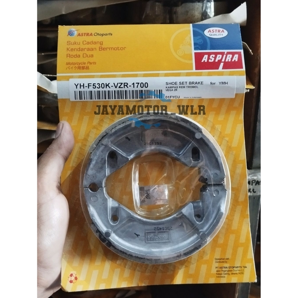 KAMPAS REM BELAKANG VEGA ZR ORIGINAL MERK ASPIRA