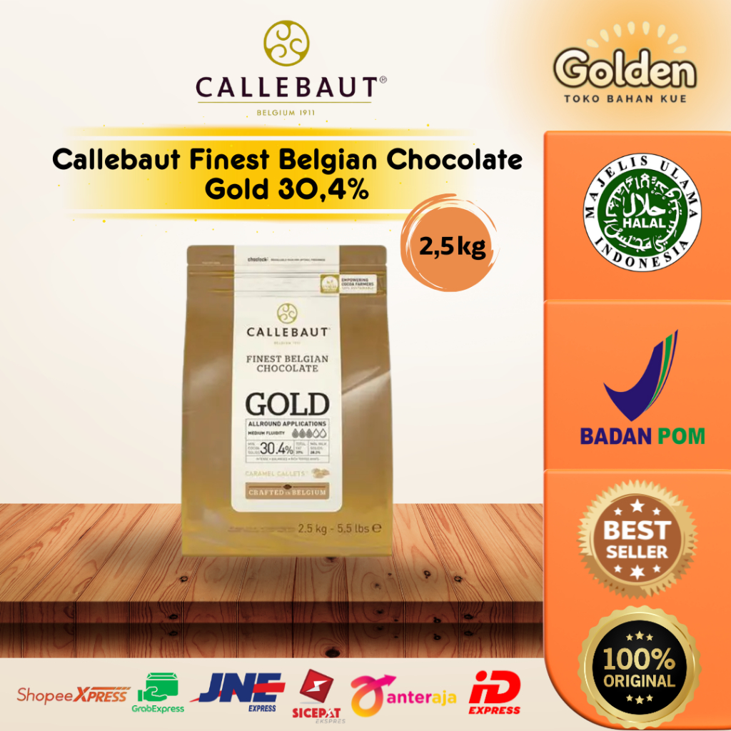 

Callebaut Finest Belgian Chocolate Gold 30,4% 2,5 kg