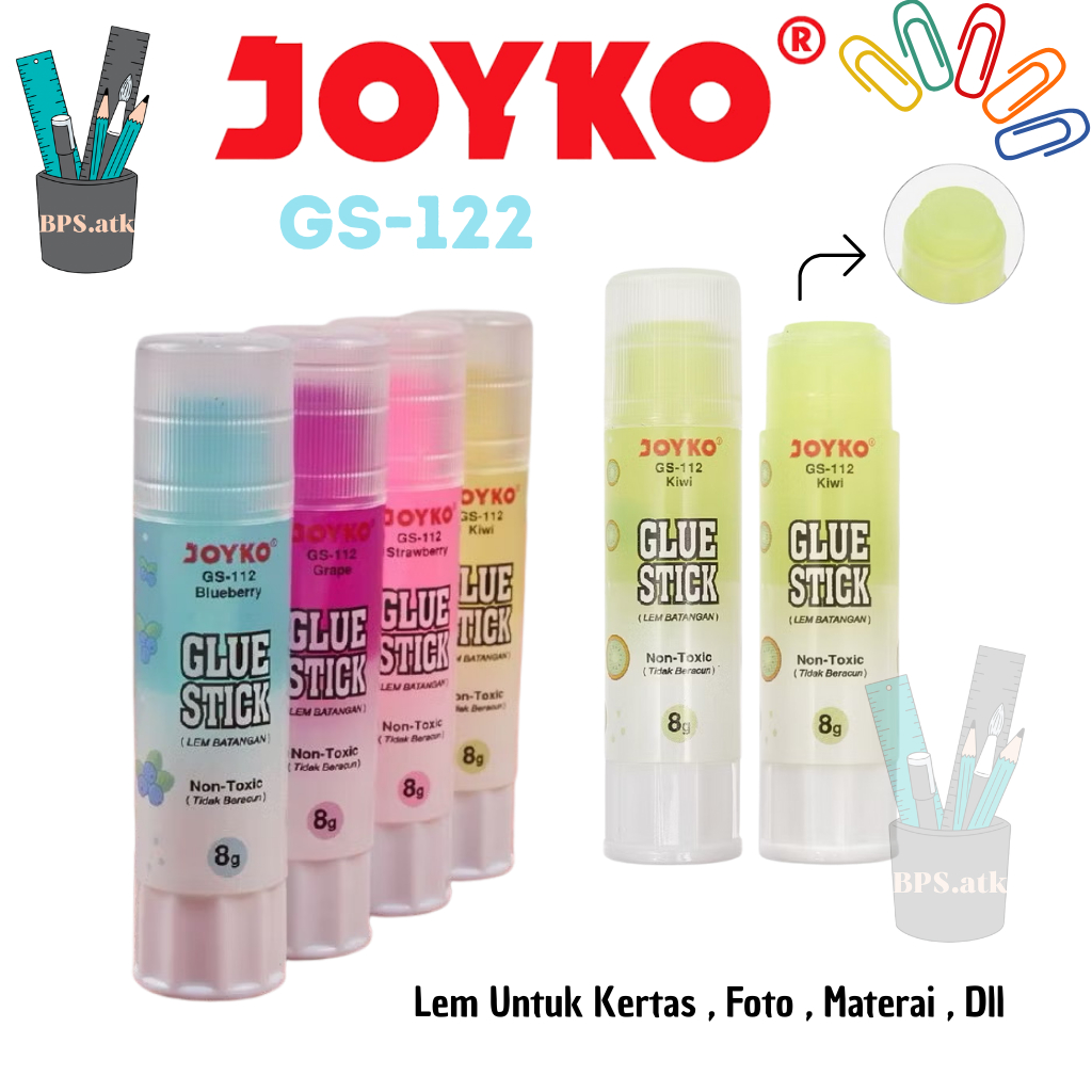 

(6 pcs) Glue Stick Lem Batang JOYKO GS-112 8gr Lem Kertas Seri Buah