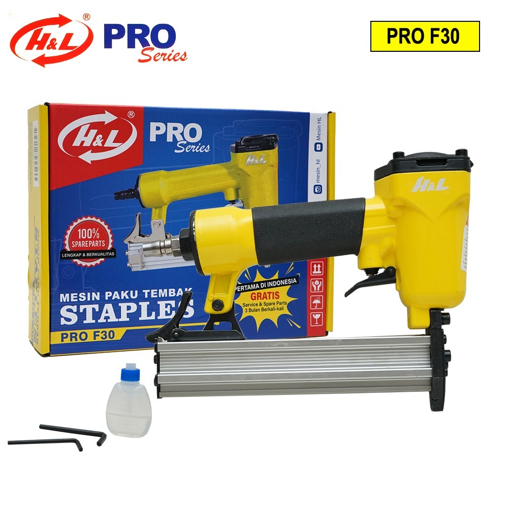 

Hnl Air Stapler Gun F30 / Mesin Staples Angin F30 ZX2902 Tipe Lurus Staples Tembak Angin PRO F30 F 30 HL HnL H&L Stapler Paku Air Nailer