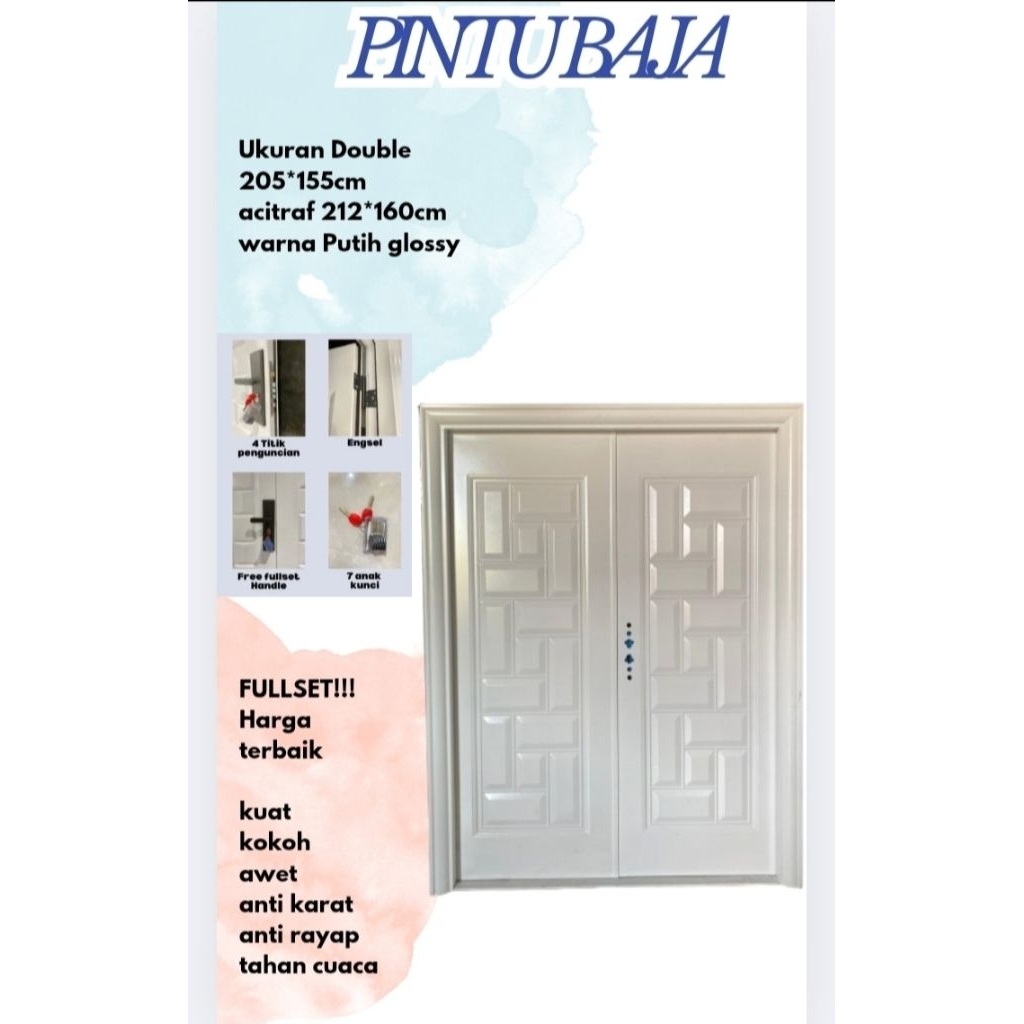 PINTU BAJA DOUBLE/PINTU UTAMA/PINTU KANTOR