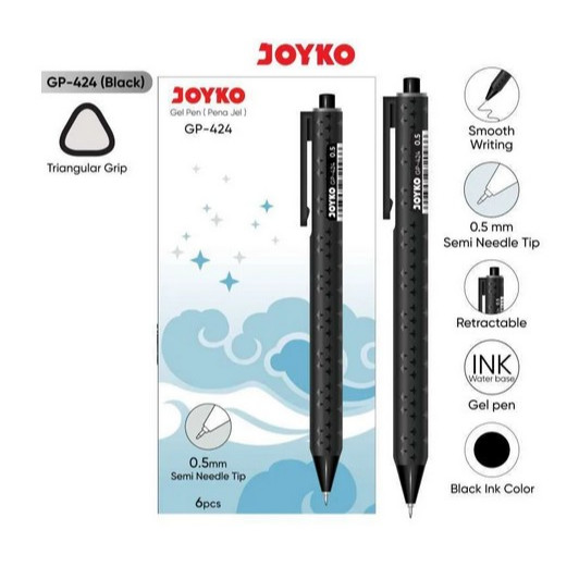 

Joyko Ballpen Gel GP-424 Set-6 Hitam