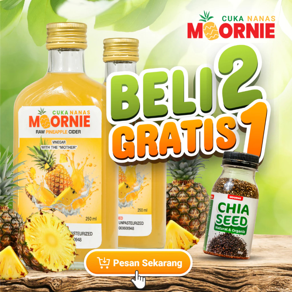 

Cuka Nanas Moornie Original Untuk Kesehatan Untuk Diet Paket 2 Botol Bonus Chia Seed