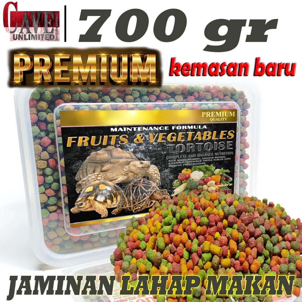 700GR PELET PREMIUM MAKANAN KURA KURA DARAT NUTRISI TINGGI SERAT  SULKATA LEOPARD PARDALIS INSTAR AL