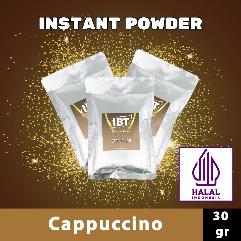 

Bahan Minuman Bubuk Rasa Cappuccino Instant IBT Drink Powder Sachet