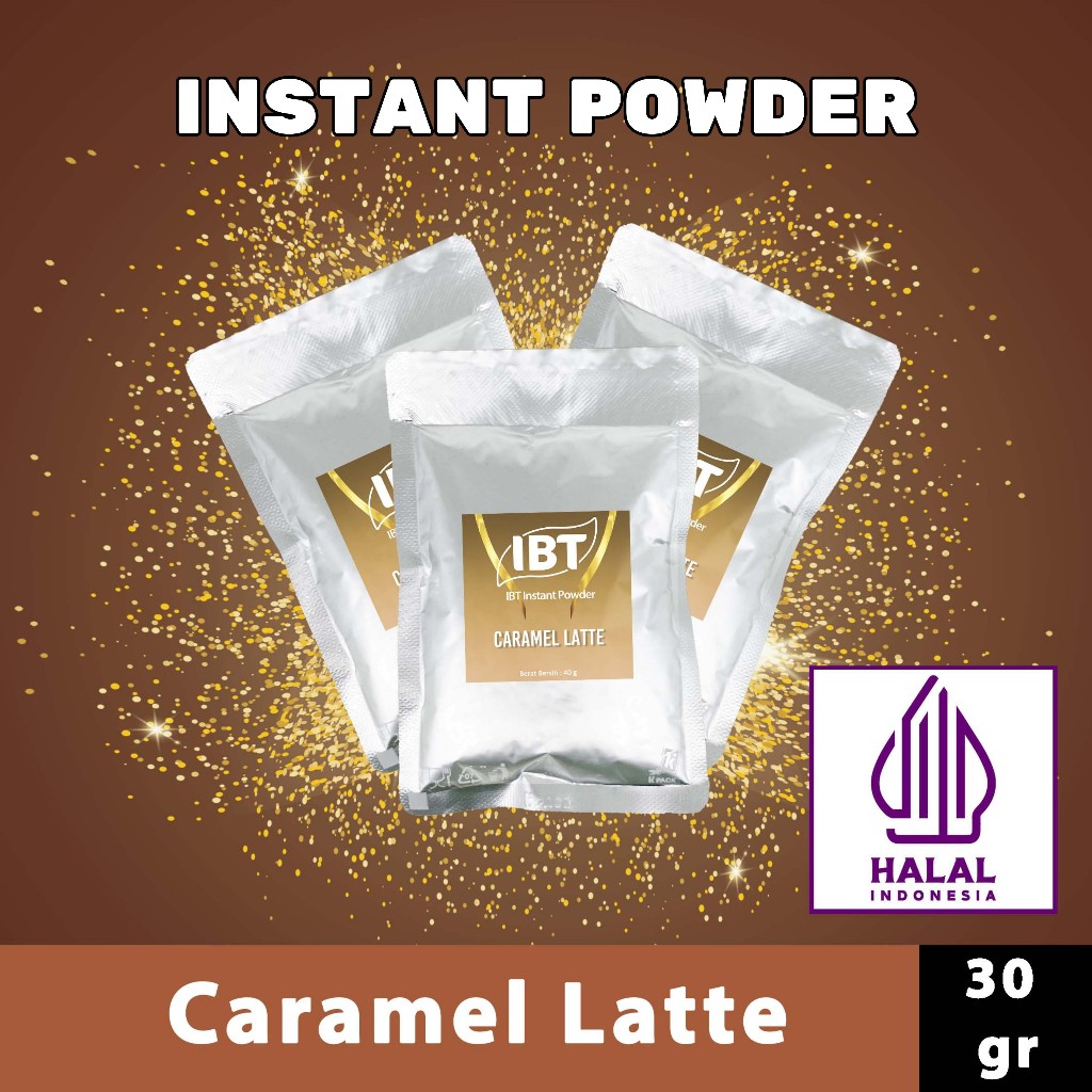 

Bahan Minuman Bubuk Rasa Caramel Latte Instant IBT Drink Powder Sachet