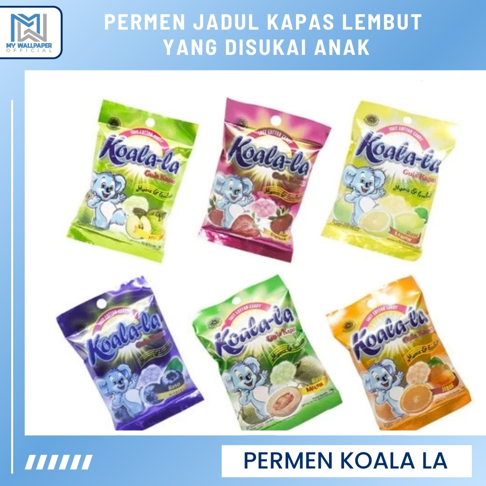 

Permen Koalala Permen Gula Kapas Jadul Aromanis Permen Koala la Banyak Varian rasa Berat 10 Gram