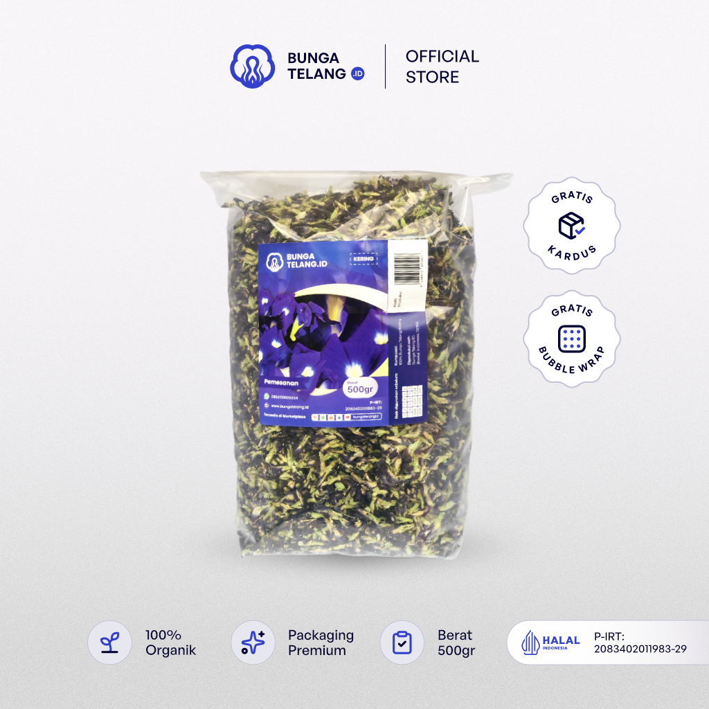 

Kembang Telang Kering - 500 gram by Bunga Telang ID
