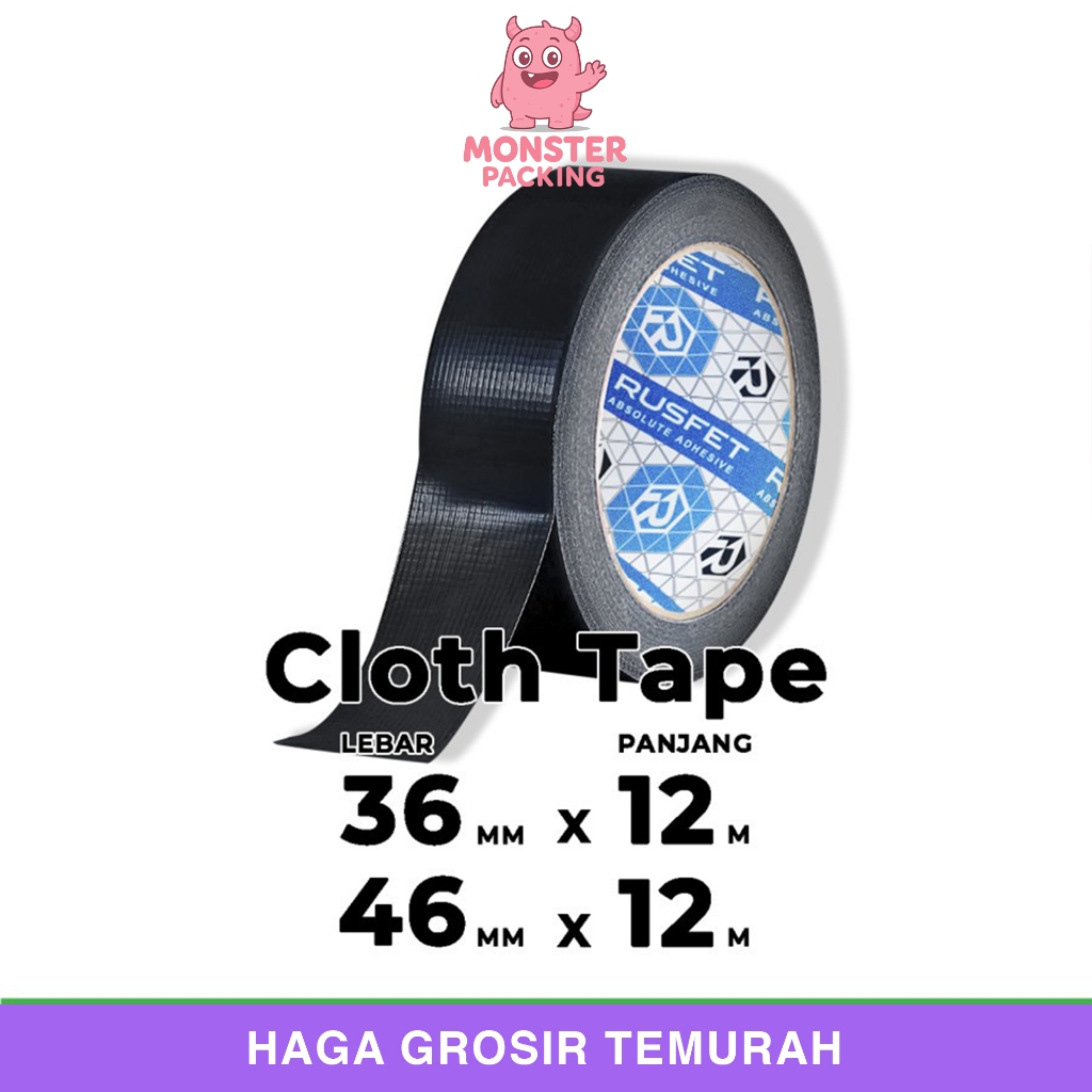 

Cloth Tape Lakban Kain isolasi kain Solatip rusfet premium satuan