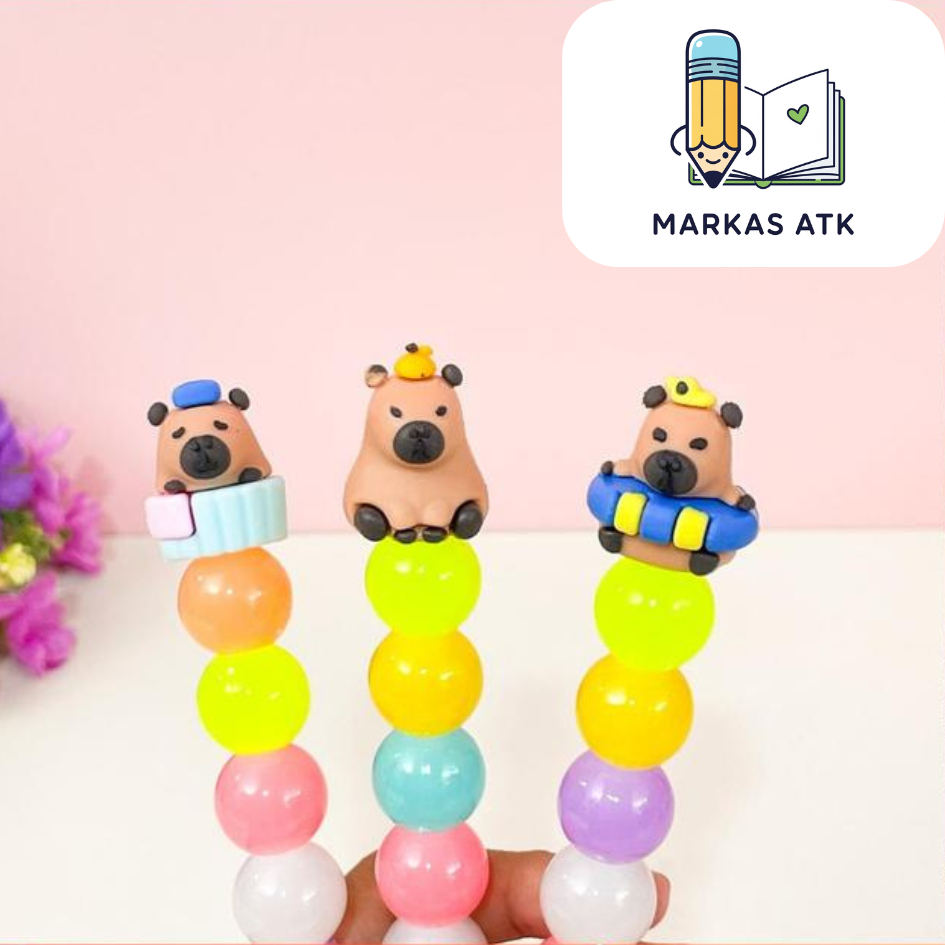 

Pulpen Gel Capybara Masbro Viral Tinta Hitam Bola Bola Lucu Pena Bolpen Kapibara Unik ATK Sekolah Kado Souvenir Murah COD