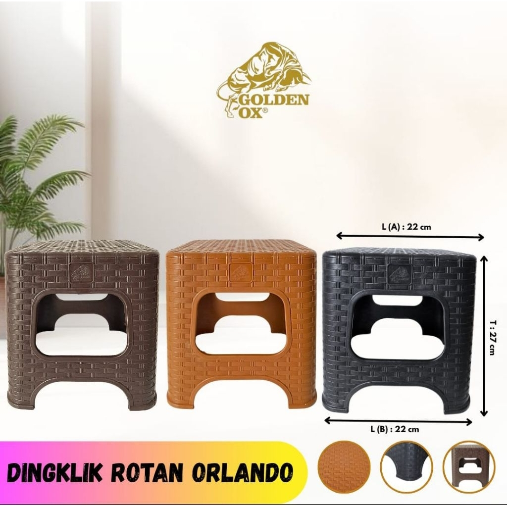 DINGKLIK ROTAN/DINGKLIK PLASTIK/KURSI PLASTIK MINI/BANGKU JONGKOK/BANGKU ANAK