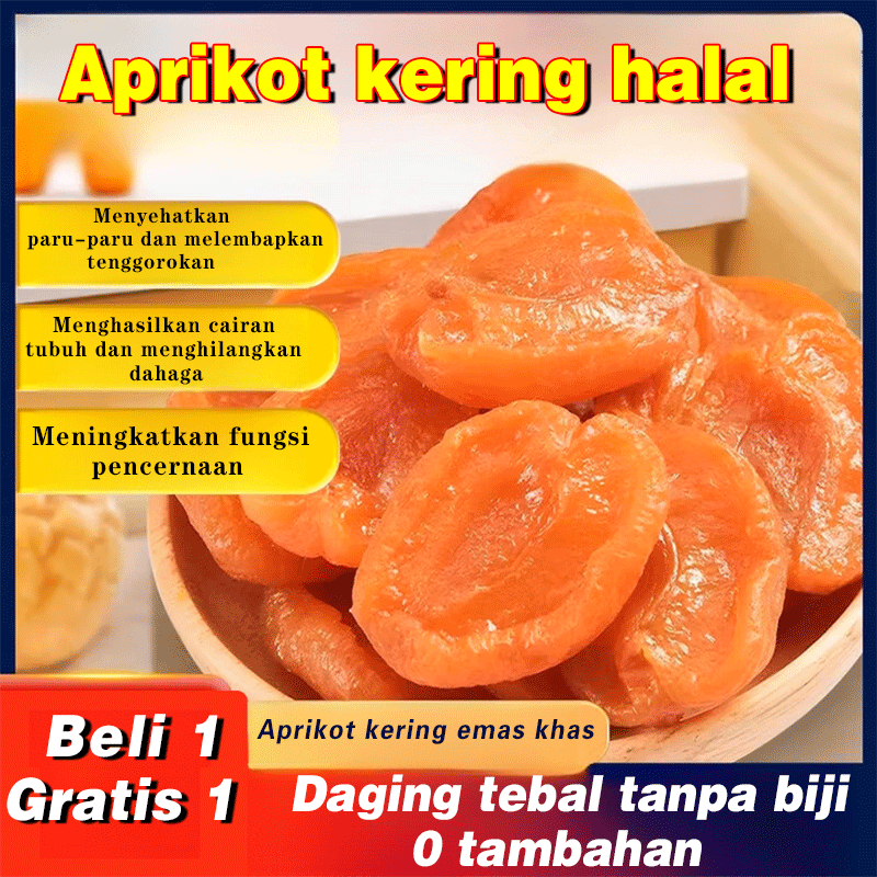 

⭐Beli satu gratis satu⭐【Pengiriman dalam 24 jam/Buah kering berkualitas】/Aprikot kering 100 gram 250 gram/Aprikot merah kering tanpa biji/Aprikot kering berkualitas tanpa tambahan/Zat makanan sehat/Buah kering halal/0 bahan tambahan.