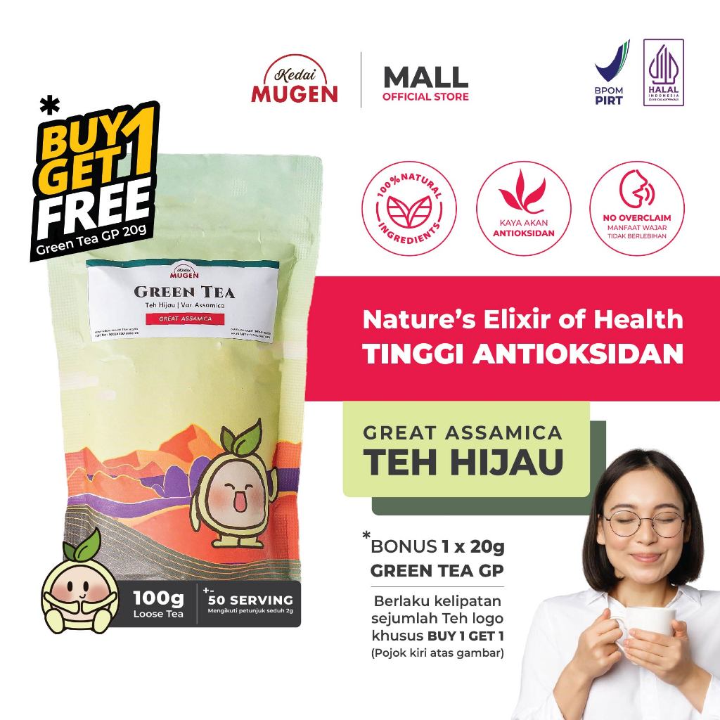 

Teh Hijau Great Assamica Antioksidan/ Single Origin Java Green Tea 100g