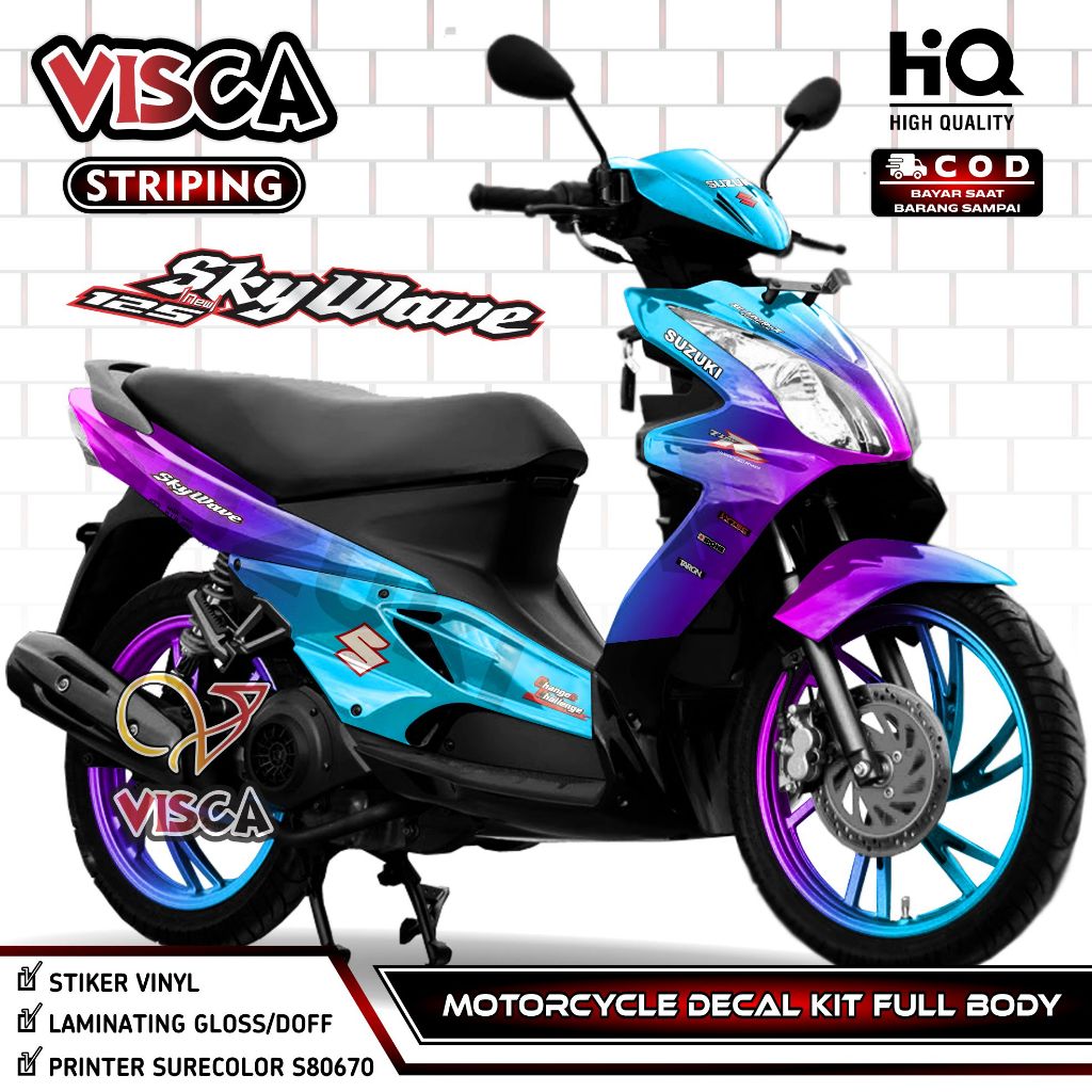 Decal Skywave Full Body - Stiker Skywave Full Body - Dekal Skywave Full Body - Striping Skywave Vari