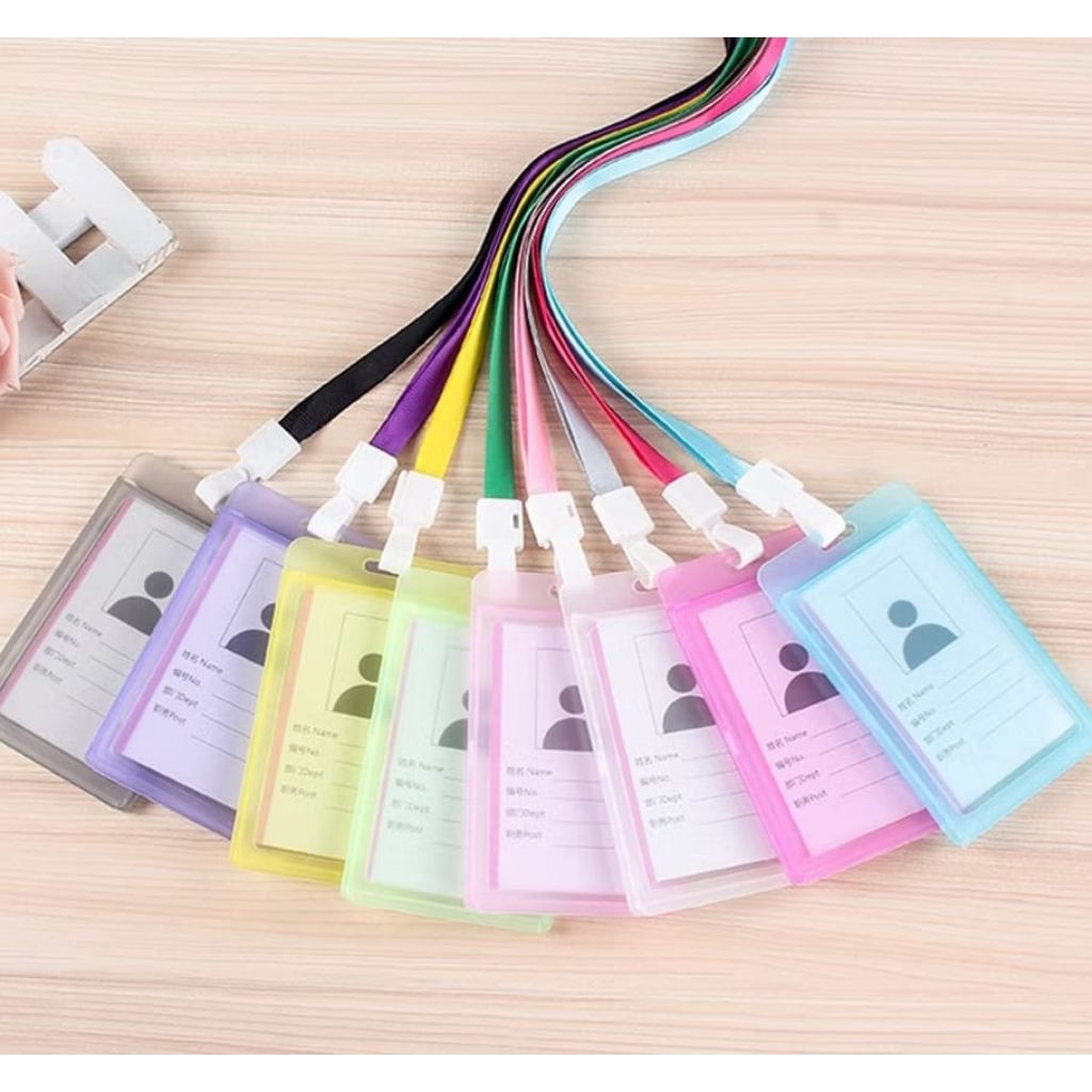 

Name Tag Id Card Transparant Gantungan Kartu Nama Plastik Vertical