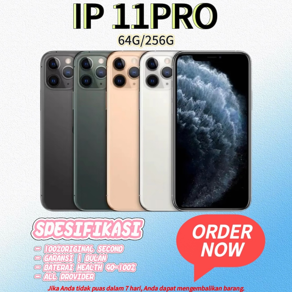 Iphone 11 Pro 64/256GB Second Like New Original