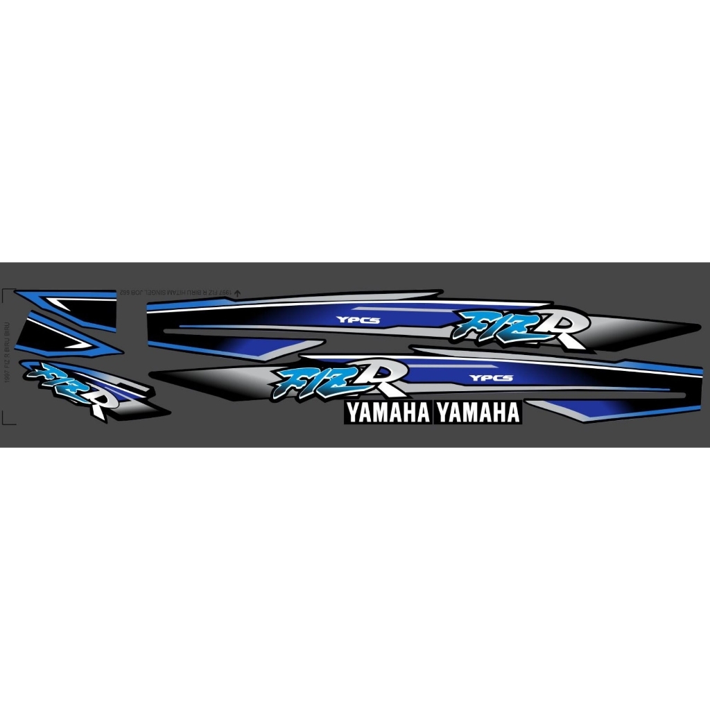 STRIPING FIZ R 1997 custom biru silver