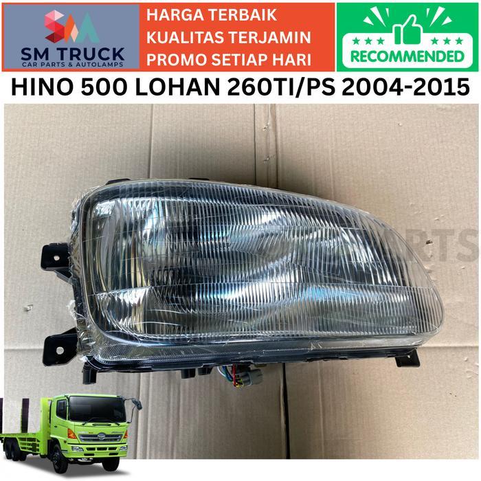 (MADE IN TAIWAN) LAMPU DEPAN UTAMA HEADLAMP HINO 500 LOHAN 235 260 TI PS J08C J08E 2004-2015