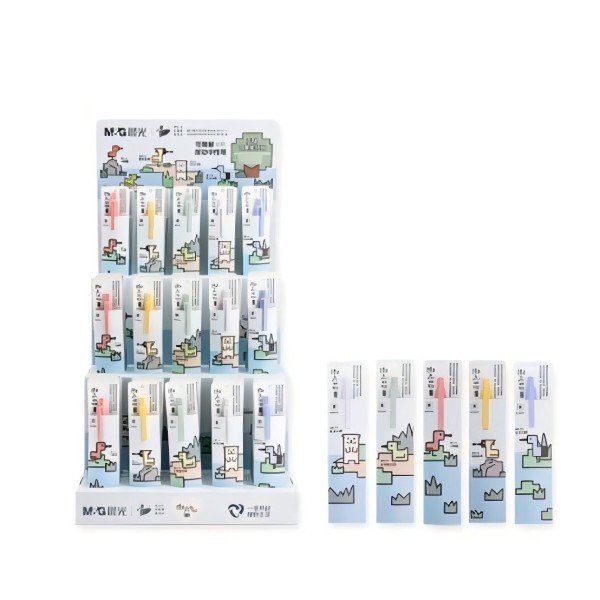 

M&G Pulpen Gel AGPK2504 Display Stand Estetik 3 Warna Pastel Set Pulpen untuk Sekolah Kantor