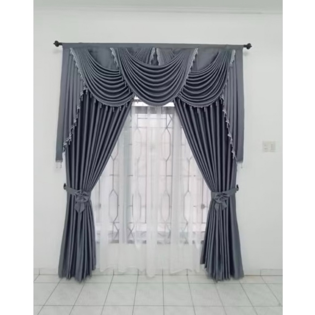 Gorden Poni Gelombang satu set Horden Rumbai manik manik Jendela pintu ruang tengah kupu tarung