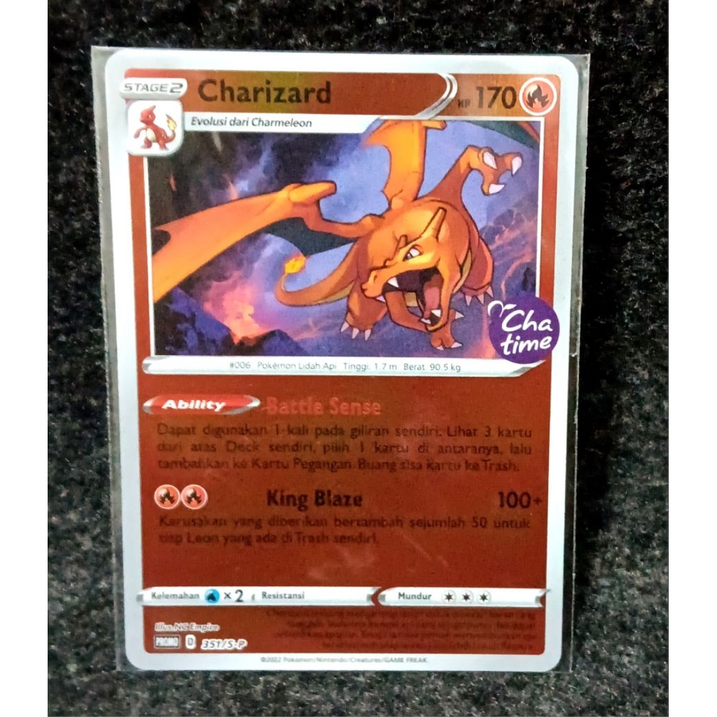 Pokemon Charizard tcg Chatime
