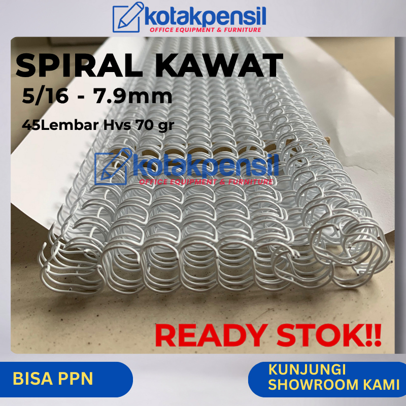 Spiral Kawat 3/8 LUXE WIRE | Spiral Kawat Putih | Spiral Kawat  Jilid | Spiral Kawat A4 dan F4 | Rin