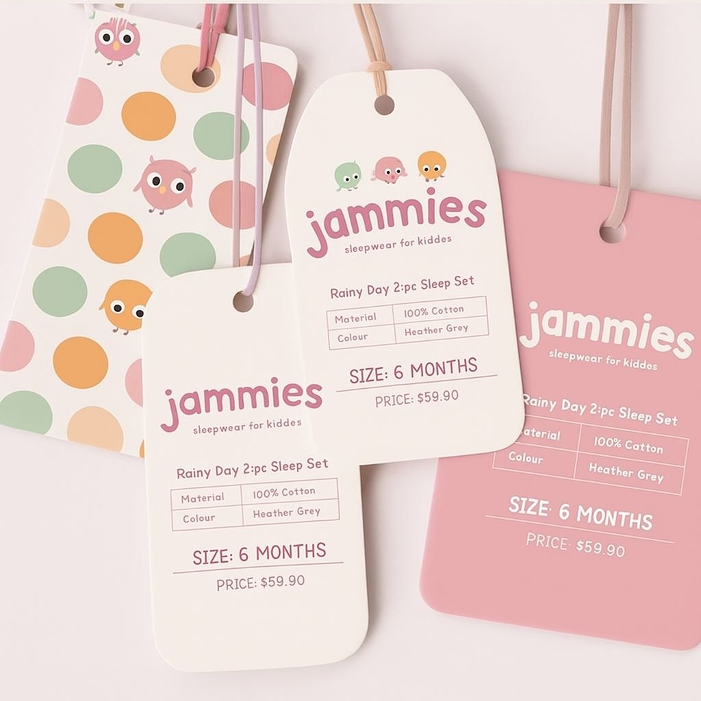 

60 pcs Hangtag tag handtag hantag label baju custom nama harga jualan okebox HT 1