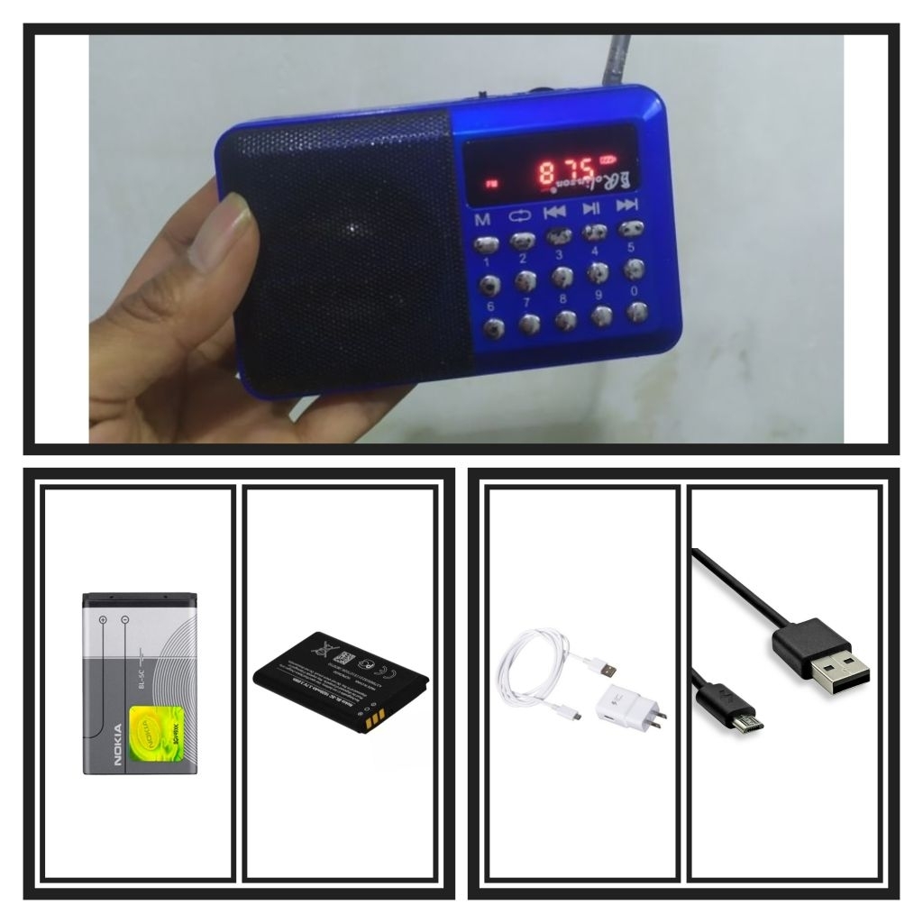 RADIO MINI RADIO MP3 BISA MEMORI NORMAL GARANSI baterai radio mini cas an radio mini