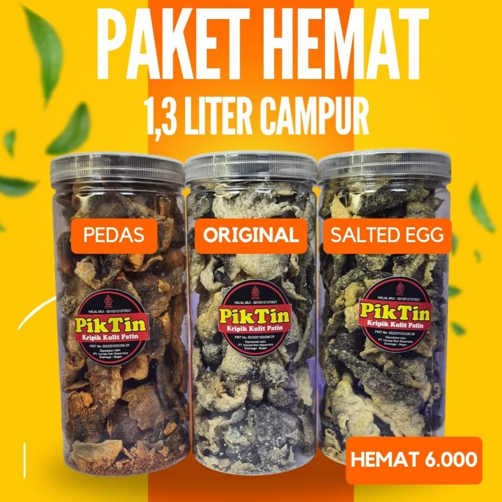 

Piktin Keripik kulit patin kemasan ekonomis 1,3L