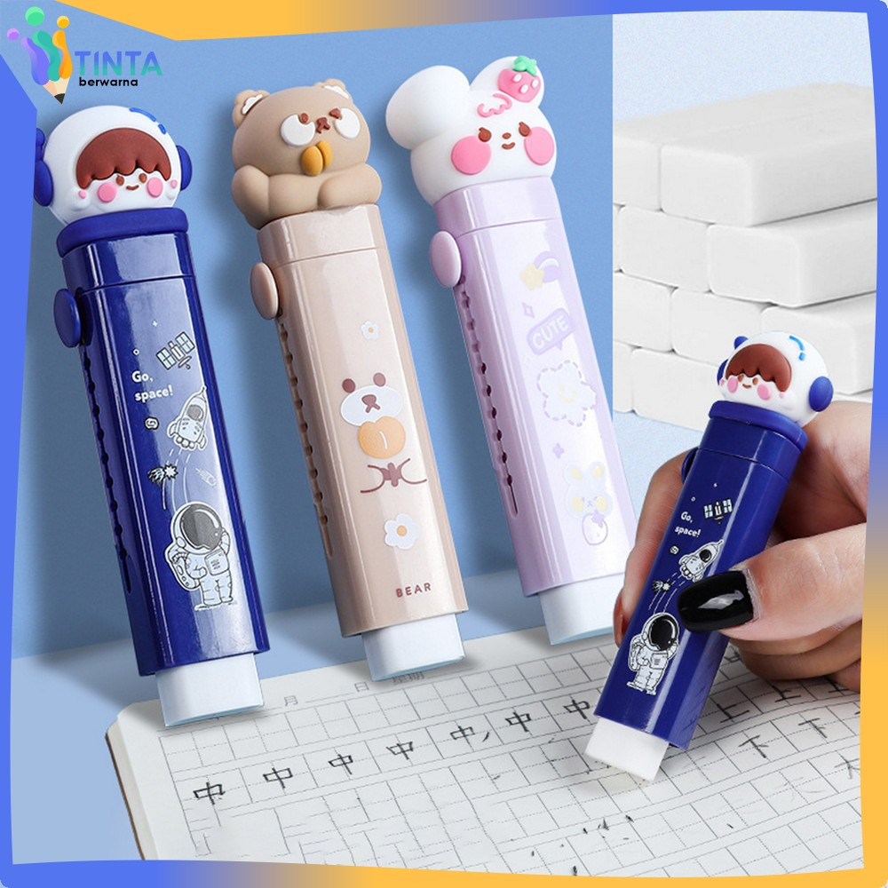 

Mechanical Eraser Free 2PCS Refill Karakter Kartun 3D / Penghapus Pensil Anak Sliding Eraser / Perlengkapan Sekolah Anak Import Tinta Berwarna A78