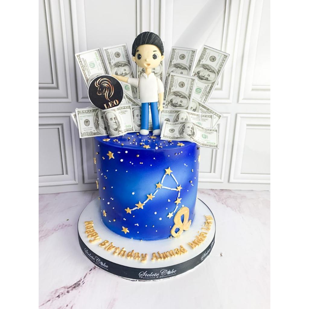 

Kue Ulang Tahun/Birthday Cake/Kue Ultah Tema Dollar/Kue Tema Bintang Leo/Kue Birthday jakarta