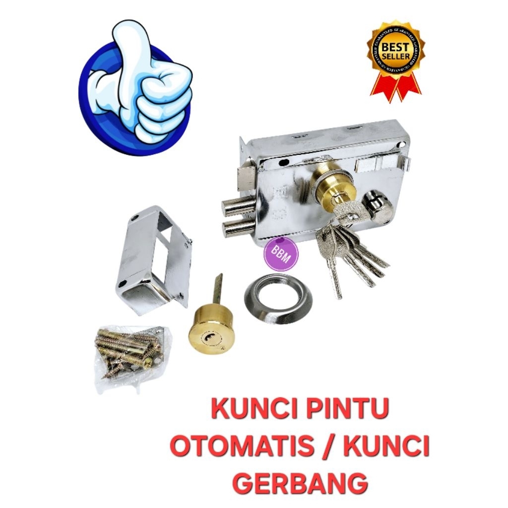 Kunci Pintu Gerbang Otomatis / Pengunci Gerbang Otomatis / Kunci Pintu Besi Otomatis Stainless Stell