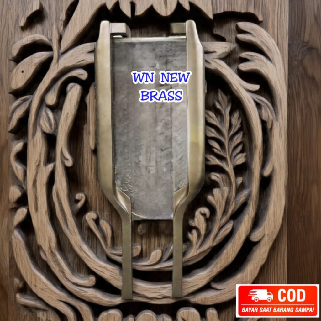 Handle Pintu / Gagang Pintu Rumah Pagar Kuningan Antik Motif Butterfly 80 cm