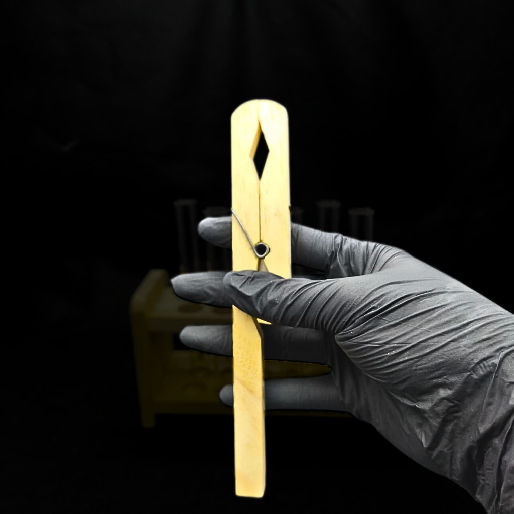 Test Tube Holder / Penjepit Kayu Tabung Reaksi Laboratorium – Alat Praktikum Kimia Biologi Farmasi u