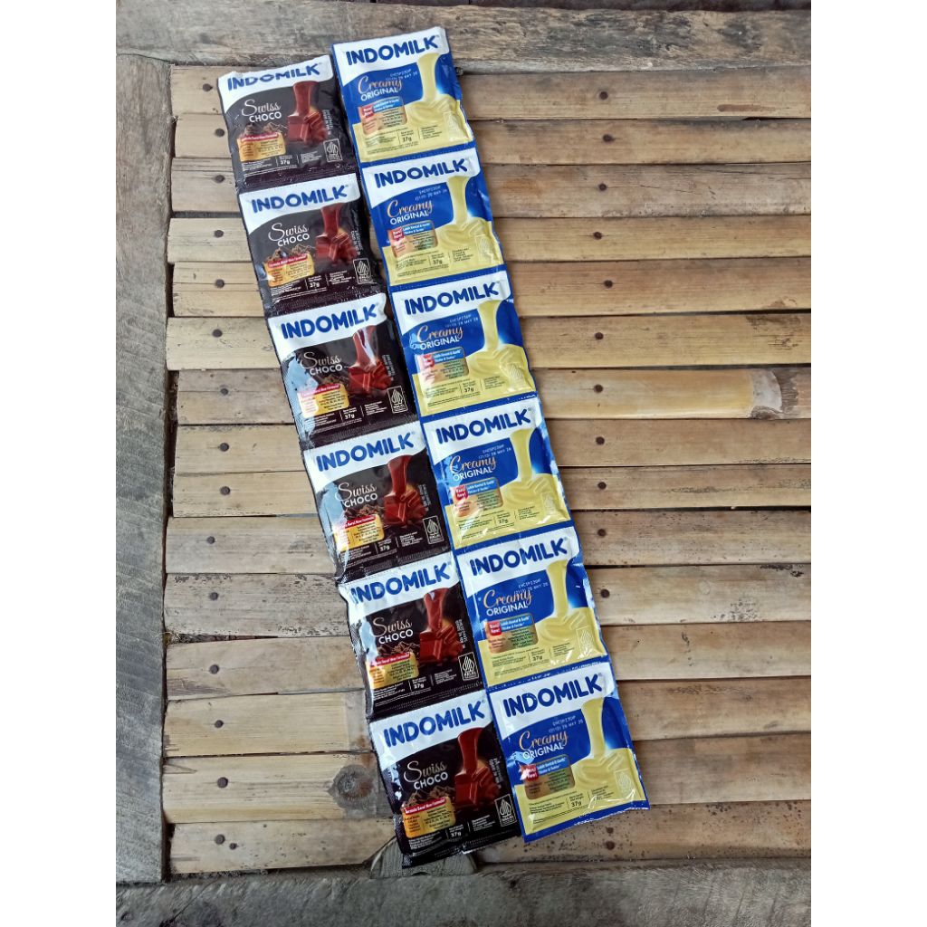 

(6pcs) Indomilk Susu Cair UHT Sachet 37g – Swiss Choco / Creamy Original | Susu Praktis Sachet Ekonomis