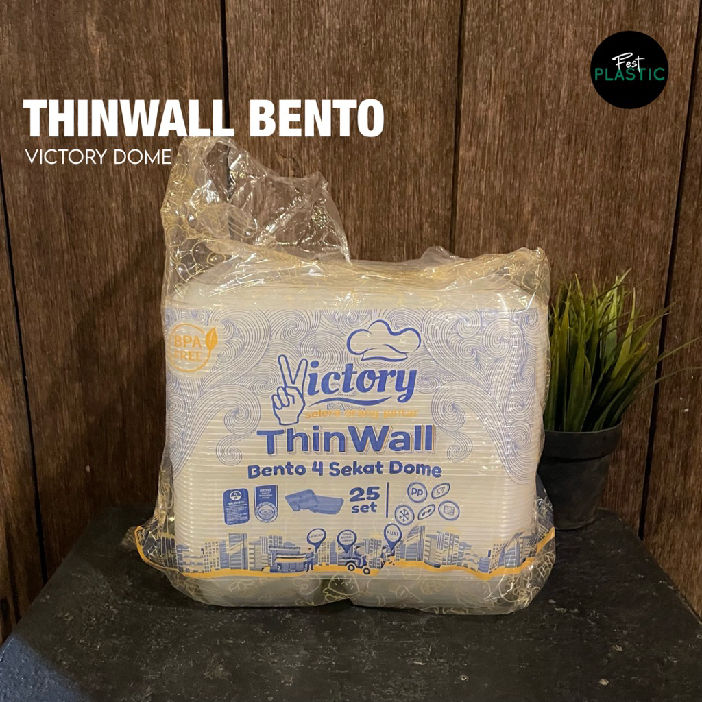 Thinwall Bento Sekat 4 Victory