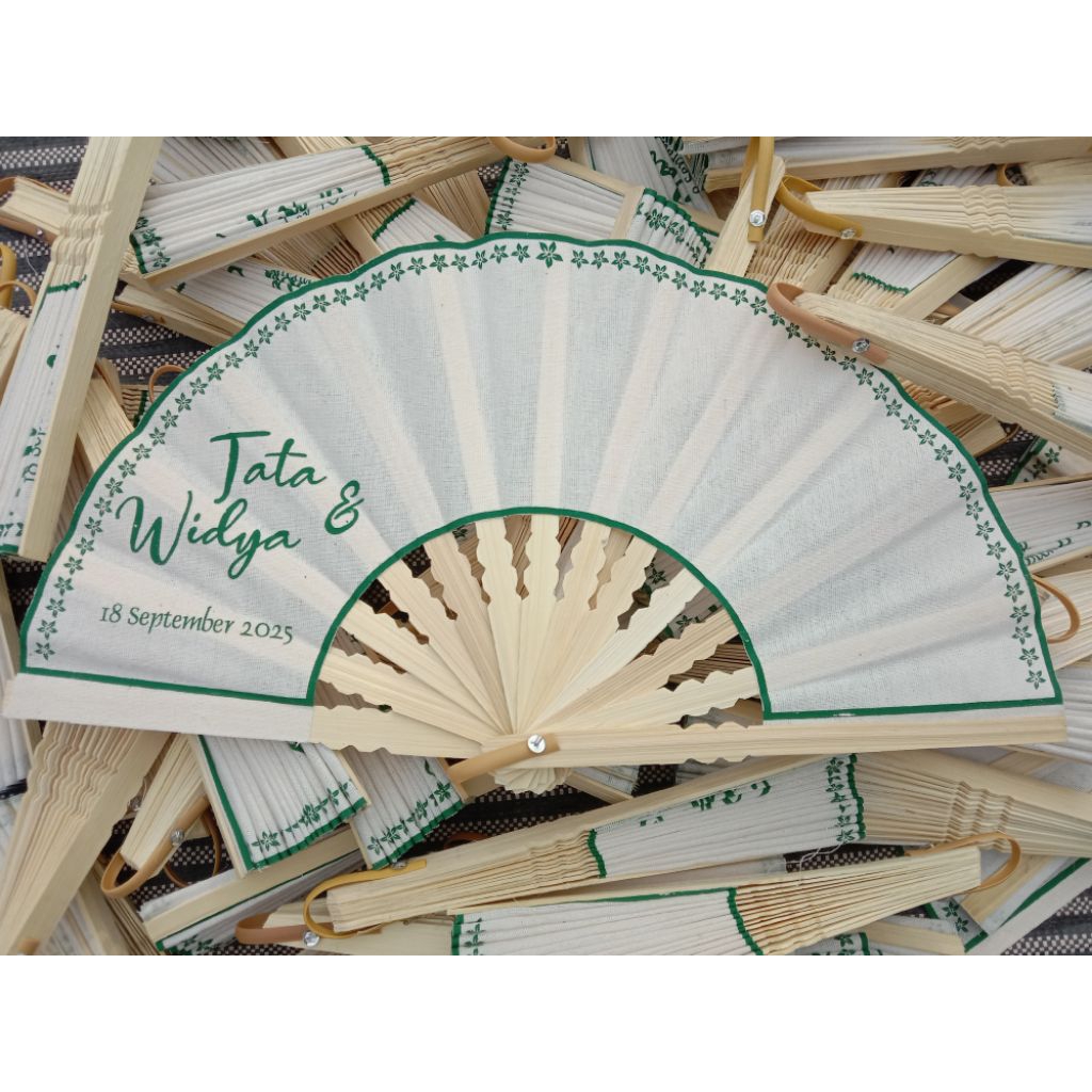 Souvenir Kipas Blacu Klasik FREE Cetak Nama / Kipas Souvenir / Kipas lipat / Kipas Bambu / Souvenir 