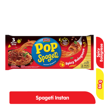

Pop Spageti Instan Bolognese Pedas 84 g LMR