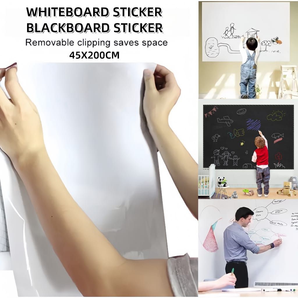 

Papan Tulis Stiker Tempel Dinding - Sticker Whiteboard dan Blackboard - Wallpaper Papan Tulis