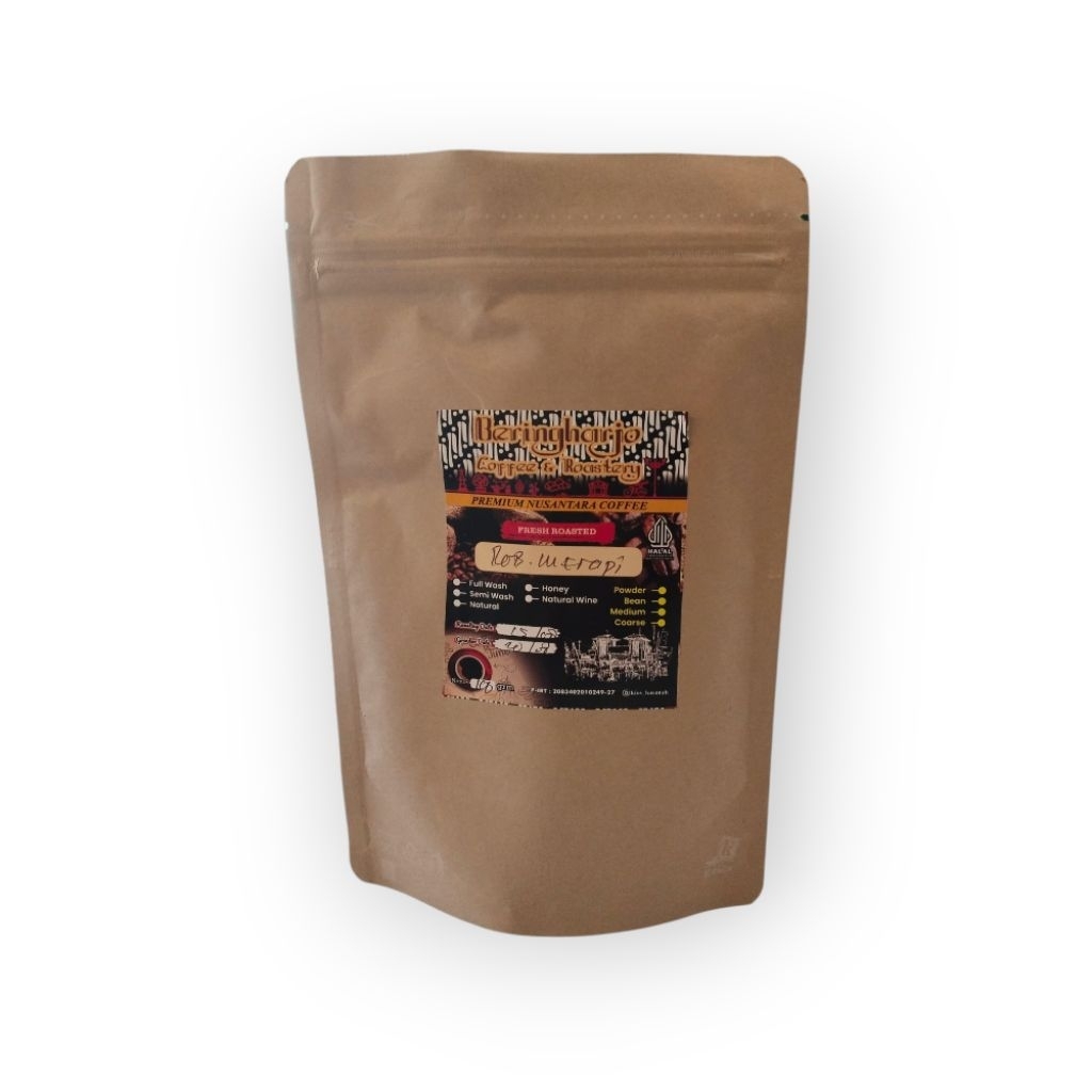 

Kopi robusta merapi (bubuk) 100 gram segar mantap