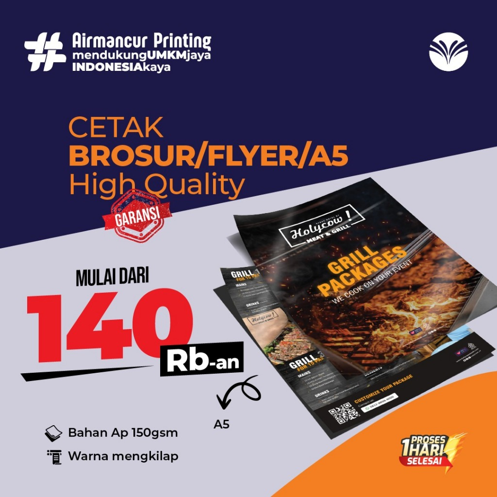 

Cetak Brosur Flyer A5 Berkualitas Kilat 1hari JADI..!! Print Brosur Custom