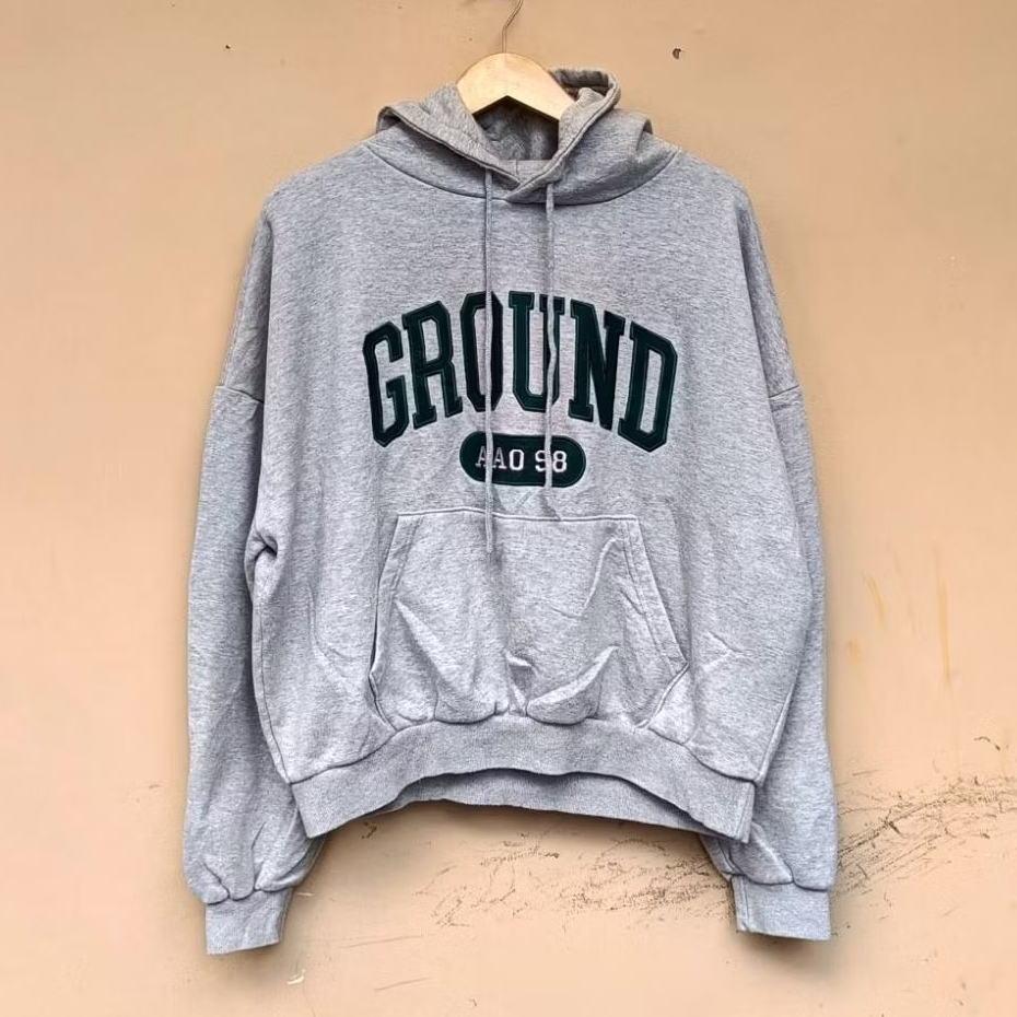 Hoodie fullover boxy Ground grey