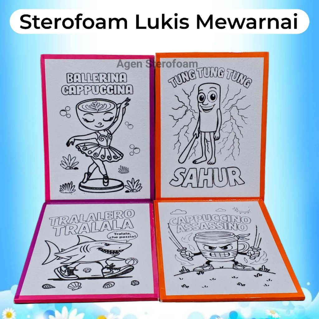 

(Paket 40 pcs) Styrofoam Mewarnai 33x50 cm Harga Grosir