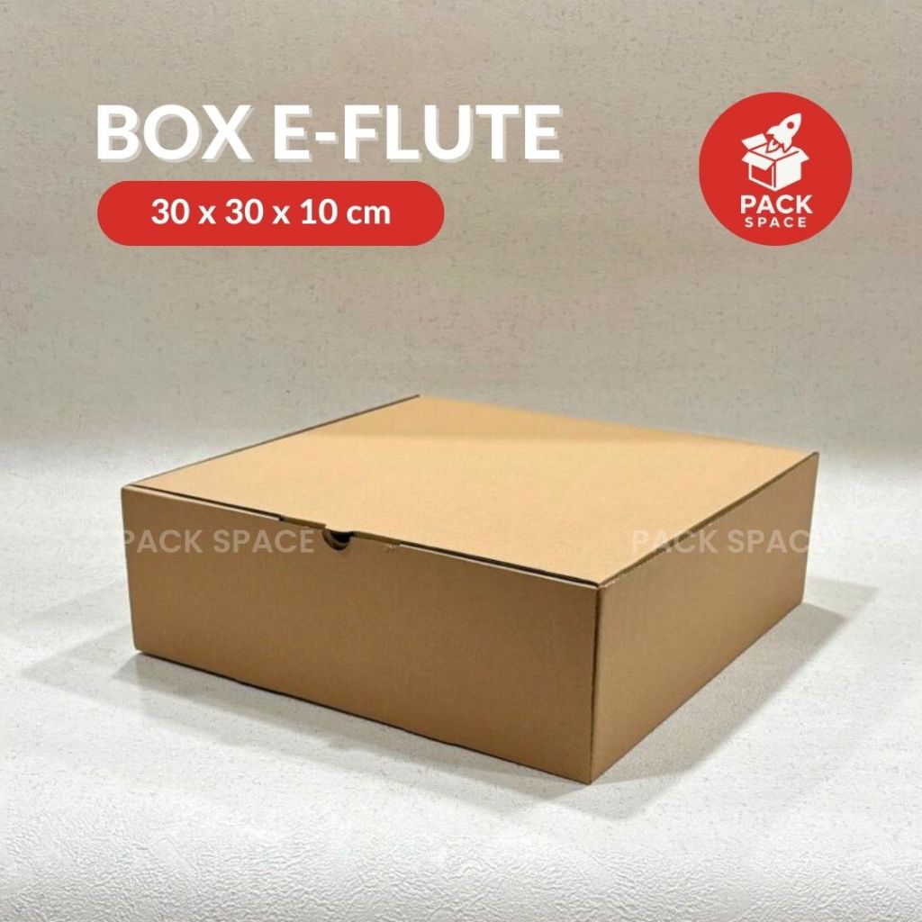 

Box Kardus E-Flute Coklat Untuk Packaging Olshop Sovenir Baju Kotak Kado Hampers Cake Kue 30x30x10 CM