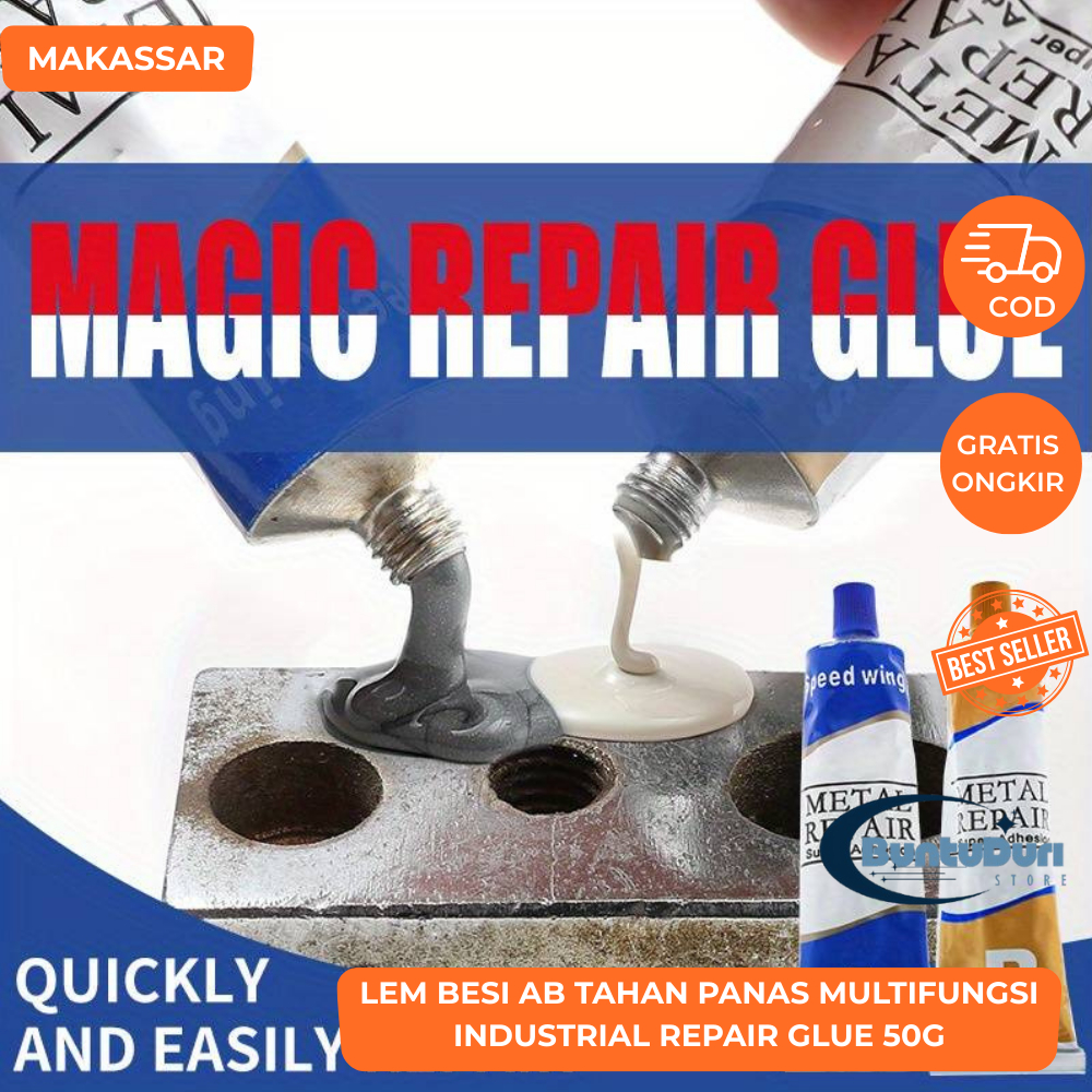

Lem Besi AB Tahan Panas Multifungsi Industrial Repair Glue 50g
