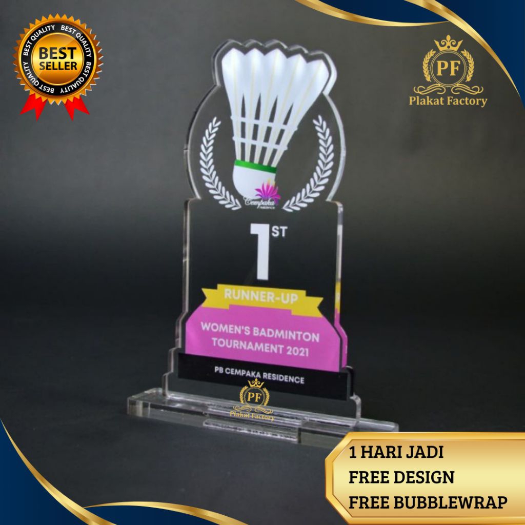 Plakat, Plakat Badminton, Plakat Bulutangkis, Piala Bulutangkis, Piala Badminton, Plakat Badminton C