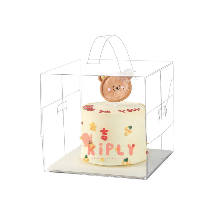 [15x15x13] Box cake transparan Kotak Mika Kue Cupcake Kotak Mika Kue Ultah Box Tart Box Bening Tart 